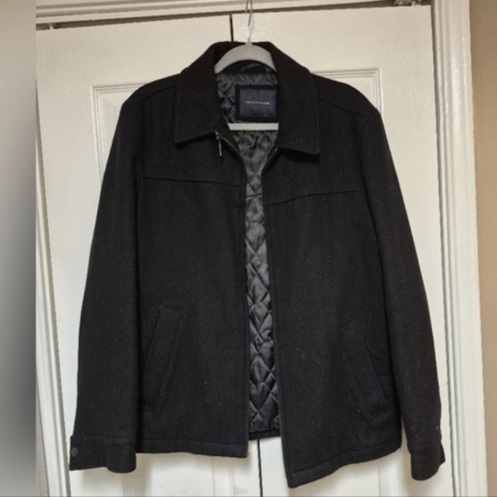 Tommy Hilfiger Black Pea Coat for Men